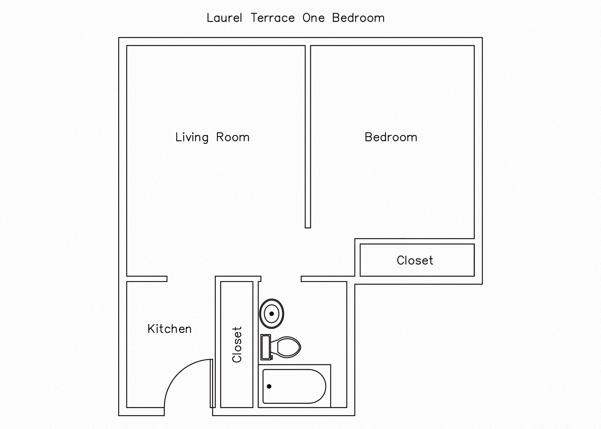 Studio & 1 Bedroom Student Apartments Laurel Terrace Floor Plans